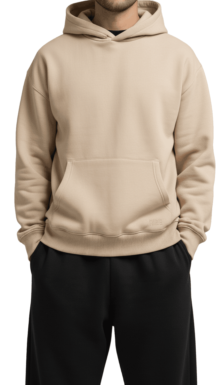 Oversize Hoodie - Black | Off-White | Beige - RIZE
