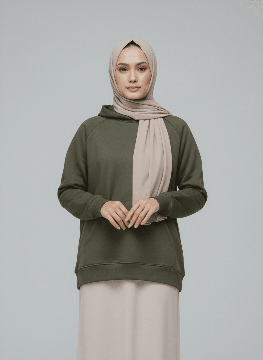 Oversize Hoodie - Olive - RIZE