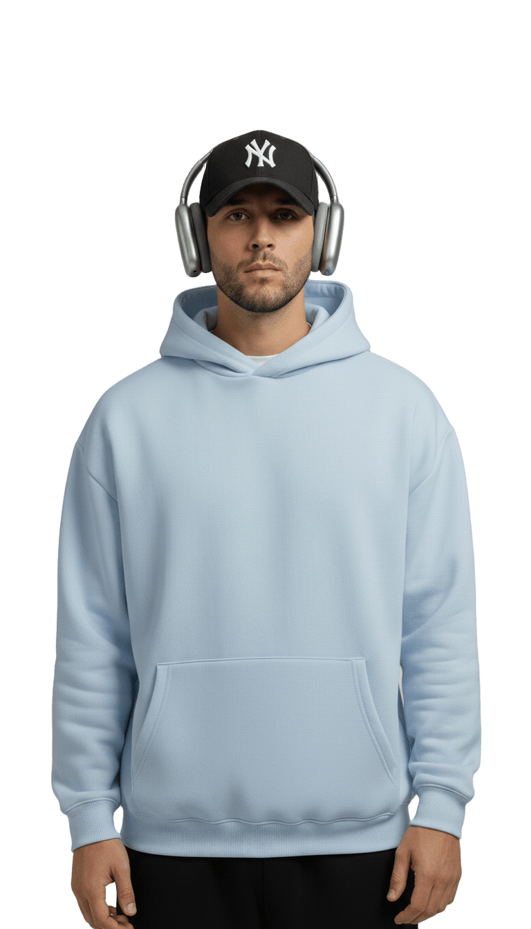 Oversize Hoodie - Babyblue - RIZE