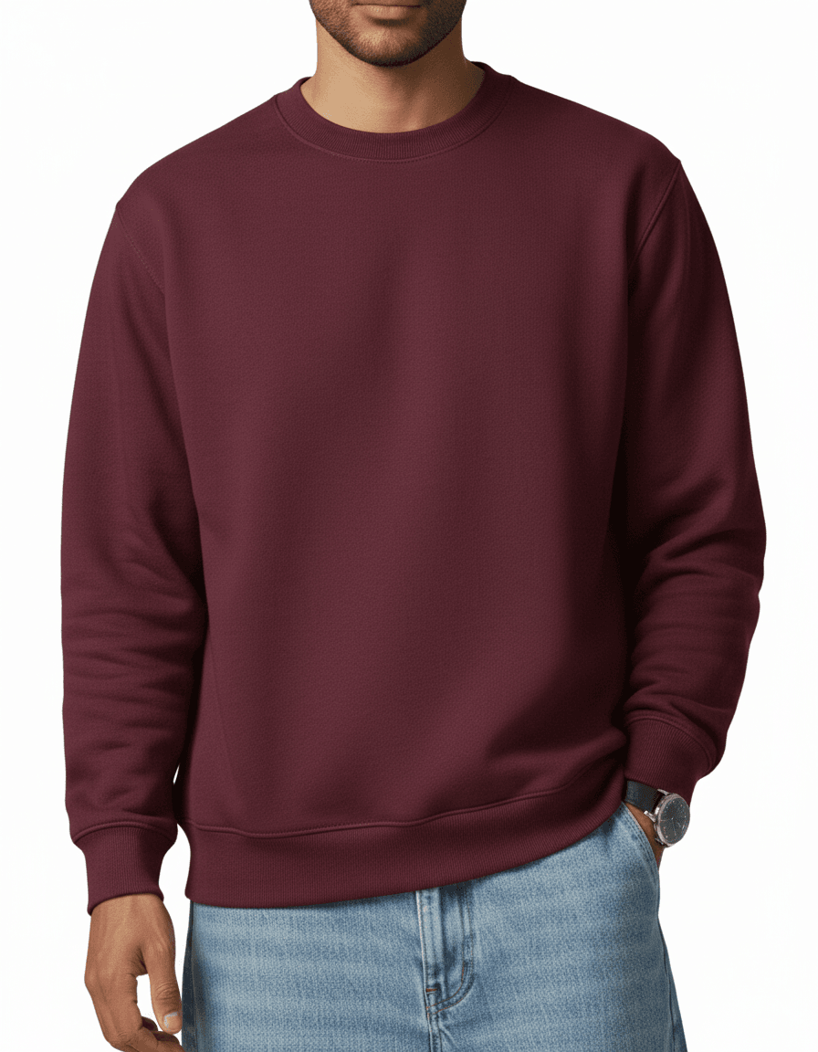 Crewneck Basic - Bergandy - RIZE