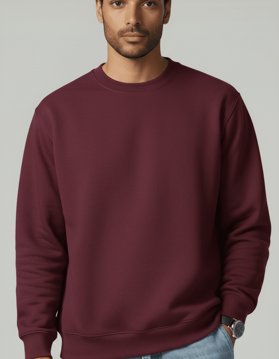 Crewneck Basic - Bergandy - RIZE