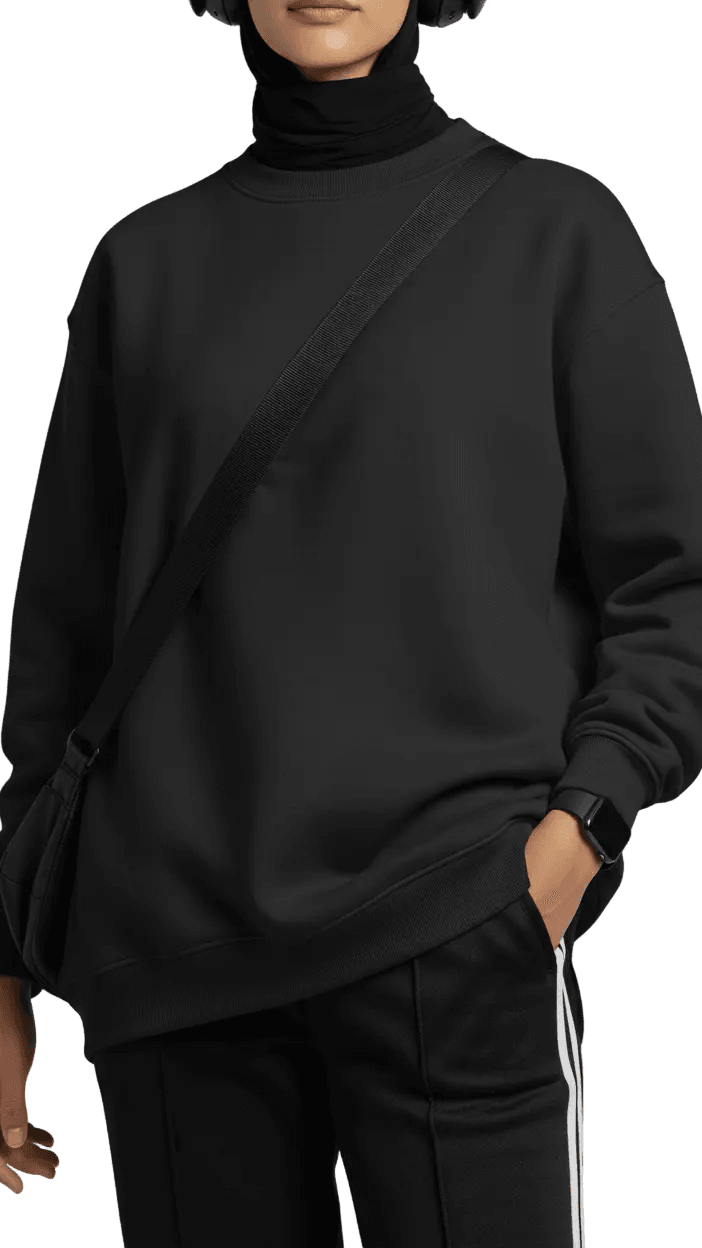 Crewneck Basic - Black - RIZE