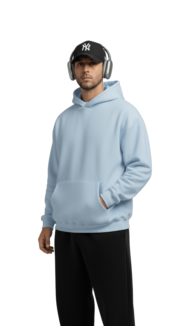 Oversize Hoodie - Babyblue - RIZE