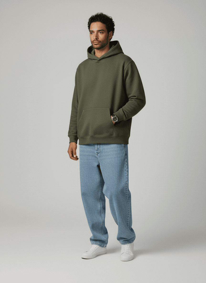Oversize Hoodie - Olive - RIZE