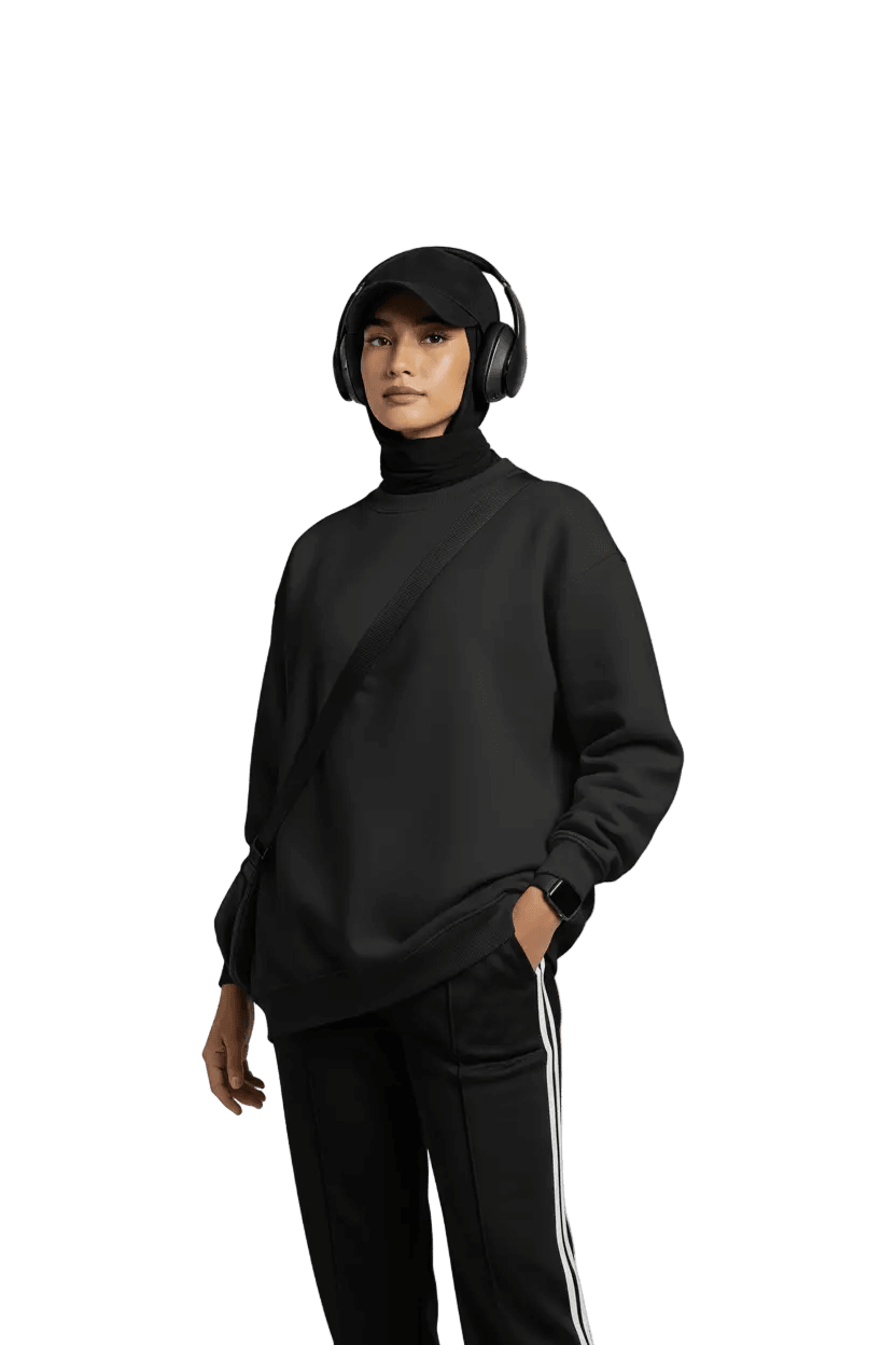 Crewneck Basic - Black - RIZE