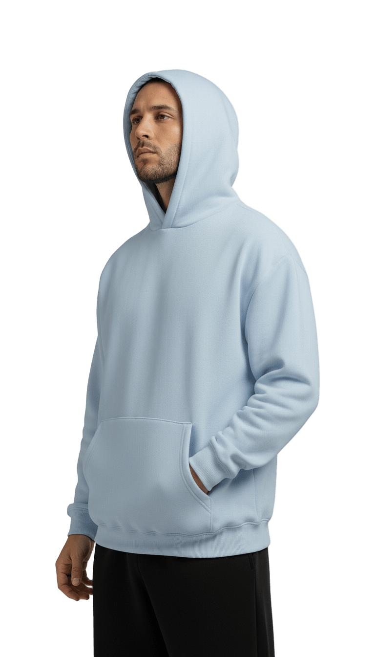 Oversize Hoodie - Babyblue - RIZE