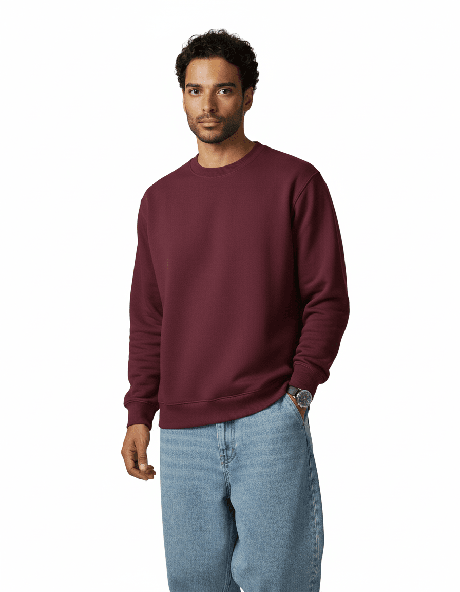 Crewneck Basic - Bergandy - RIZE