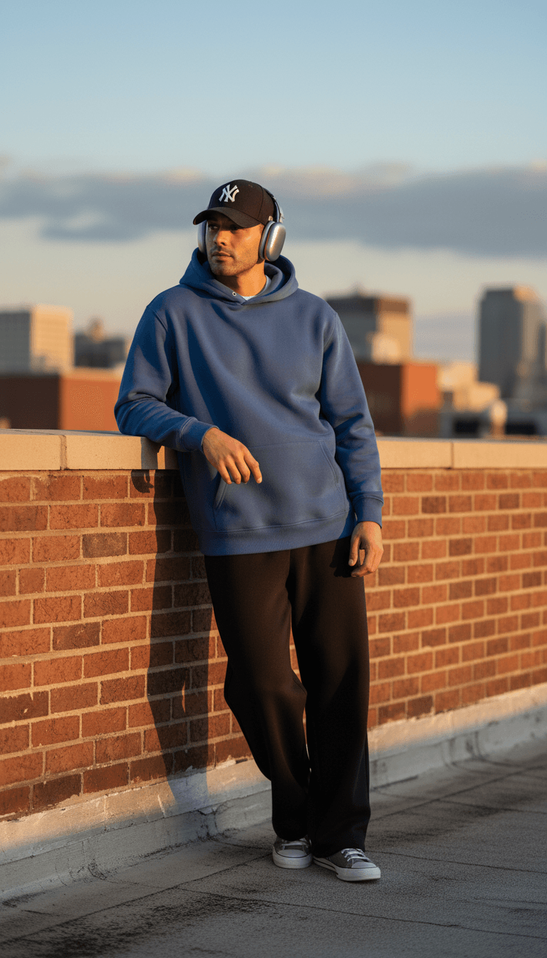 Oversize Hoodie - Blue - RIZE