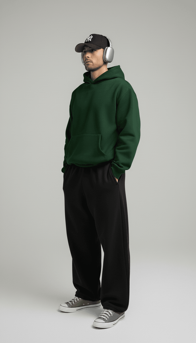 Oversize Hoodie - Green - RIZE