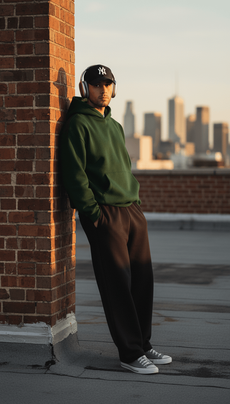 Oversize Hoodie - Green - RIZE
