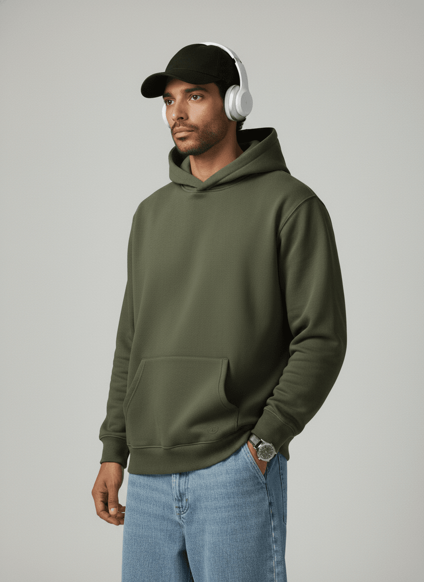 Oversize Hoodie - Olive - RIZE