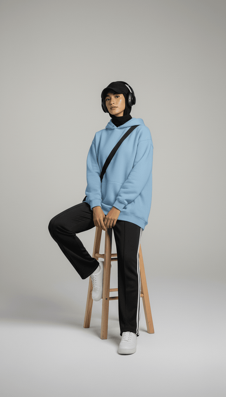 Oversize Hoodie - Babyblue - RIZE