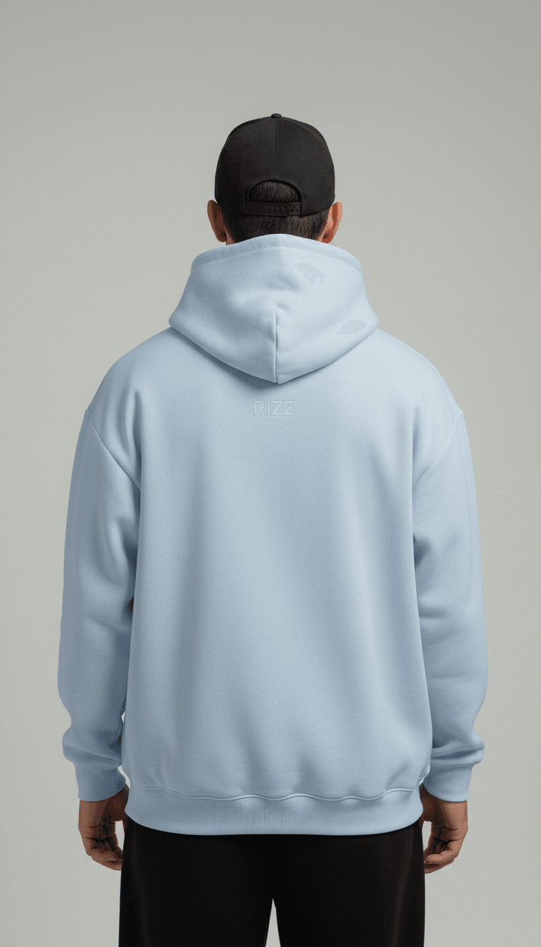 Oversize Hoodie - Babyblue - RIZE
