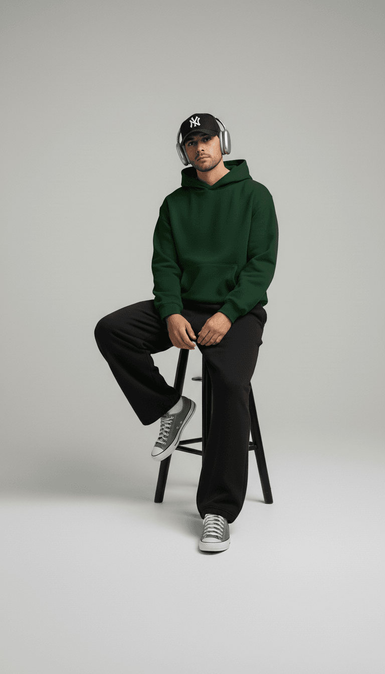 Oversize Hoodie - Green - RIZE