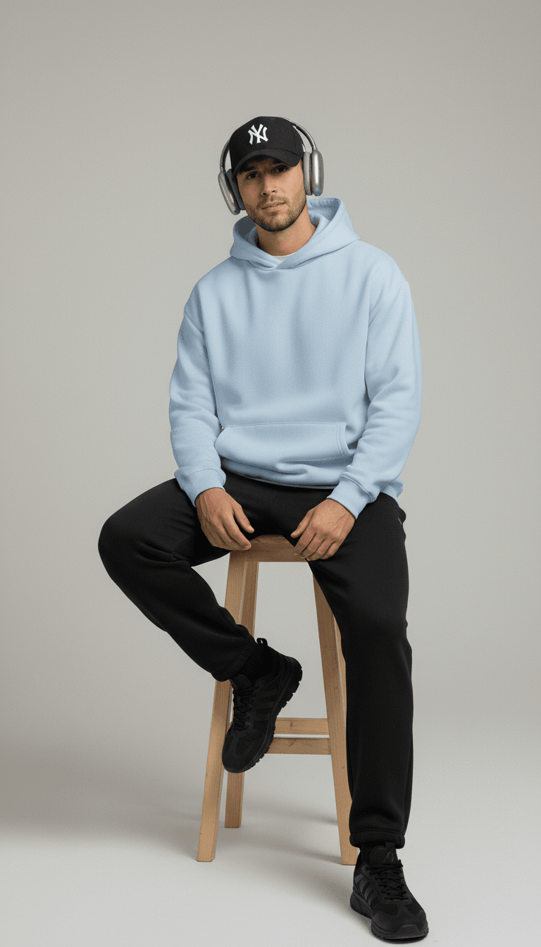 Oversize Hoodie - Babyblue - RIZE