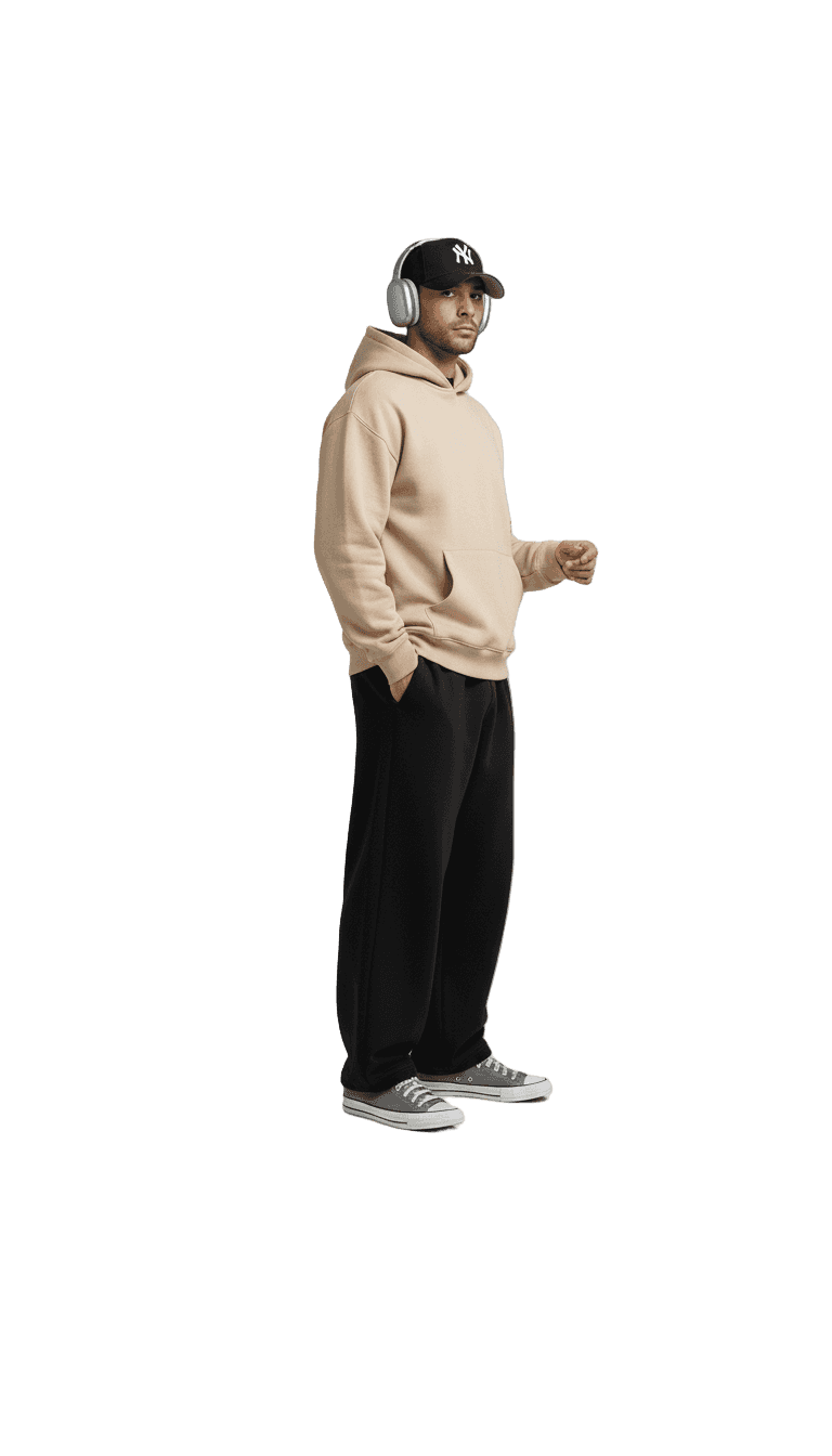 Oversize Hoodie - Black | Off-White | Beige - RIZE
