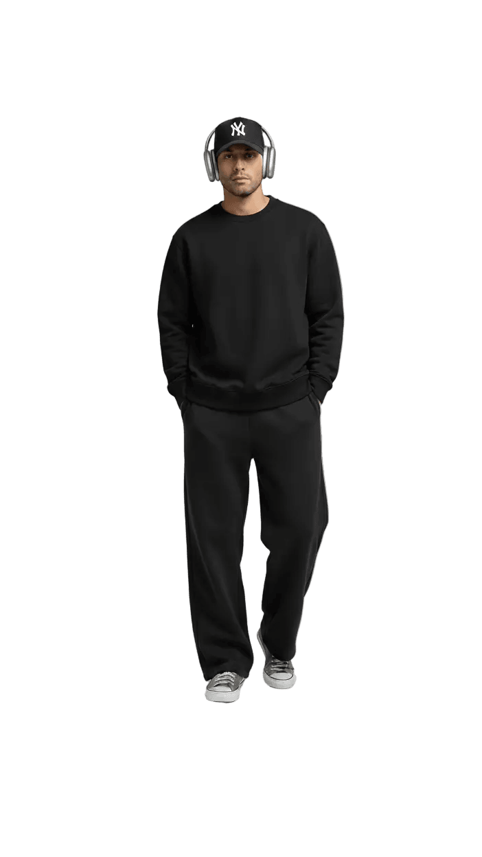 Crewneck Basic - Black - RIZE