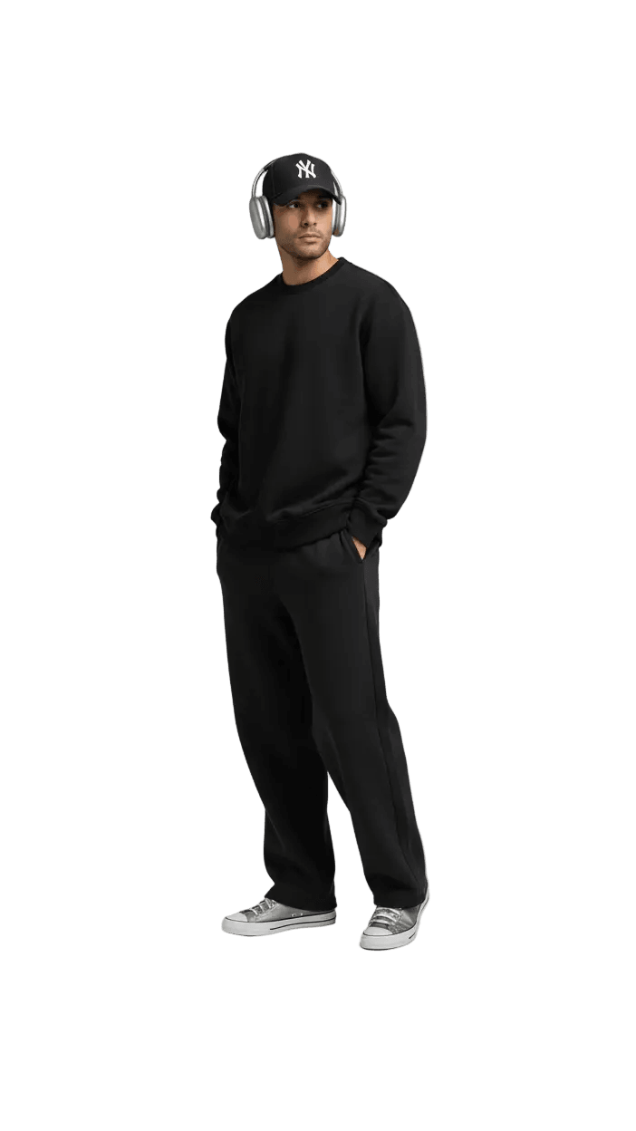 Crewneck Basic - Black - RIZE