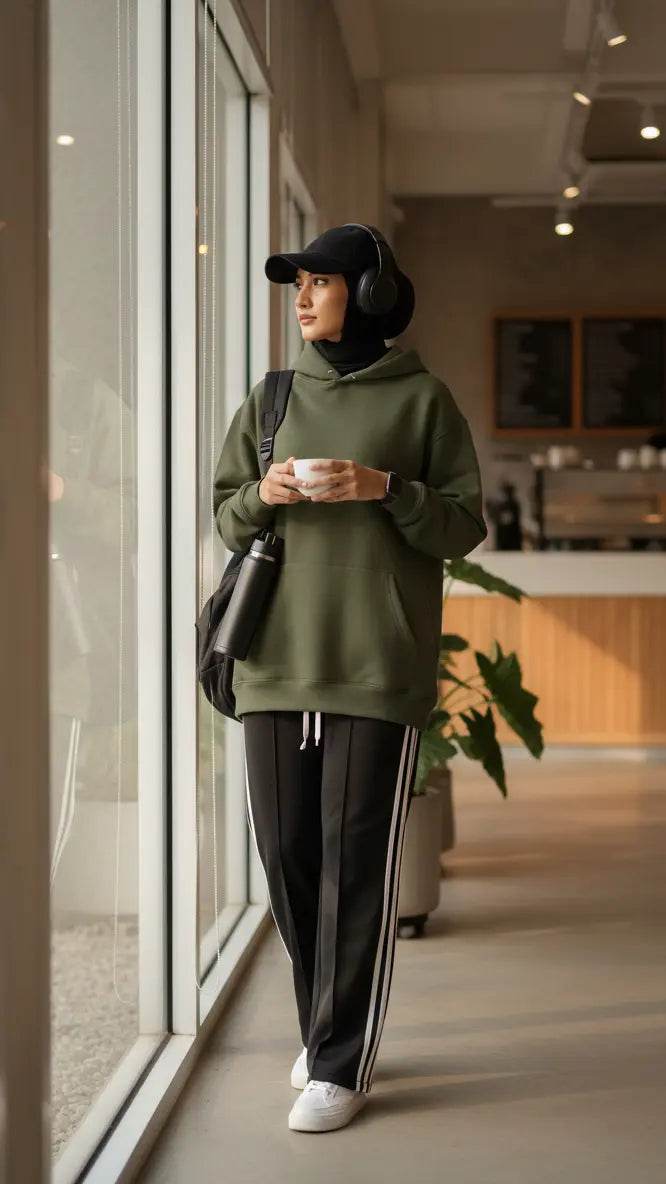 Oversize Hoodie - Olive - RIZE