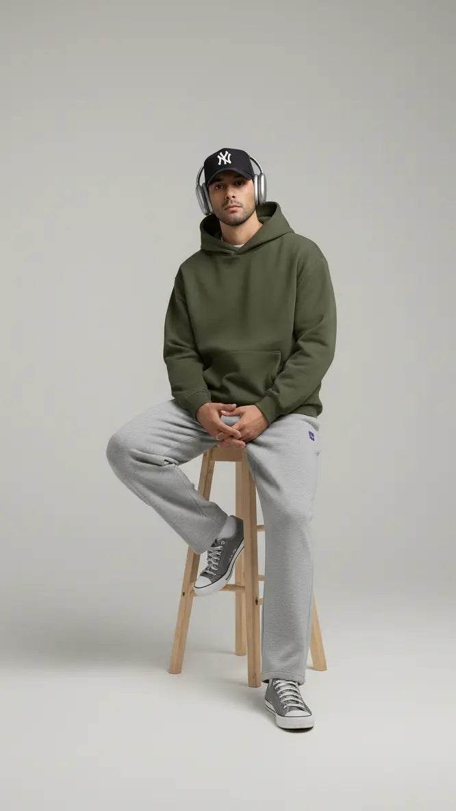 Oversize Hoodie - Olive - RIZE