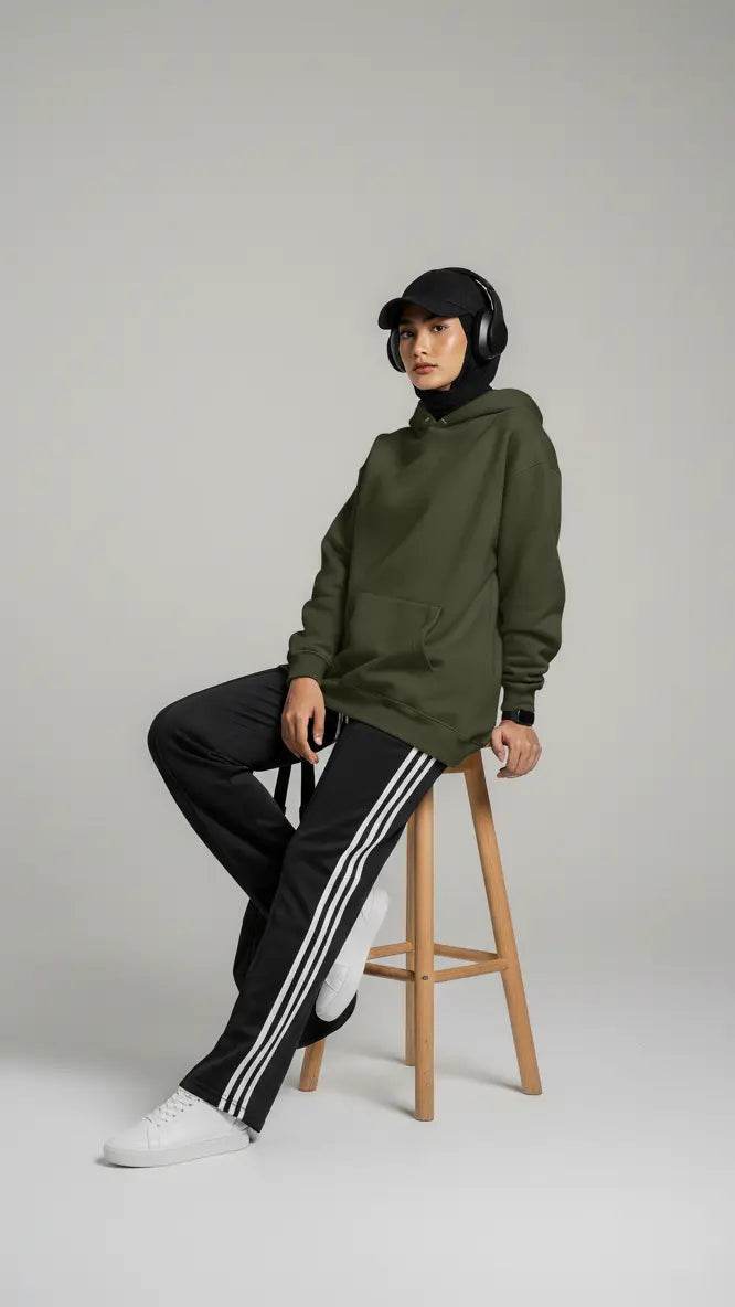 Oversize Hoodie - Olive - RIZE